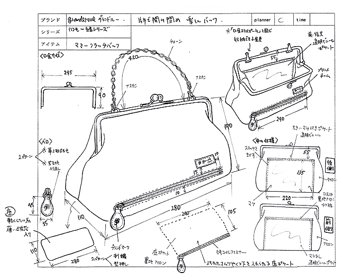 マミークラッチバッグ設計書